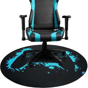 Taiyin Gaming Chair Mat Round Chair Mat for Hardwood Floor Gaming Rugs Antislip Carpet Rug Floor Protector for Room Home Office, 47 Inch