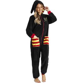 Harry Potter Pajama for Women, Adult Fleece Hooded Pajamas S-XL, Unisex Gifts