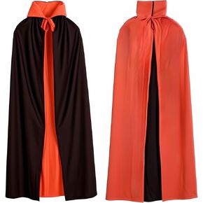 55''Adult Halloween Vampire Cloak Capes with Tattoo Scar Reversible Vampire Costume Women Men Vampire Cloak Red and Black Cape Halloween Costume Supplies Dress Up for Halloween