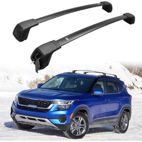 Cross Bars Roof Rack Fit for Kia Seltos 2021-2025 Lockable Luggage Rack Crossbar Cargo Carrier Rooftop Accessories with Side Flush Rails