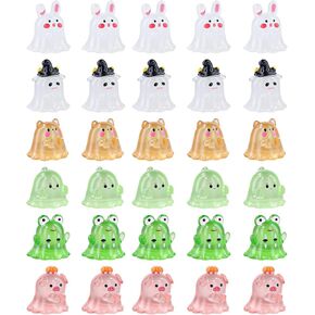 30pcs Halloween Mini Resin Animal, Tiny Small Figurine Animal Decor with Dinosaur 6 Styles for Micro Landscape Aquarium Dollhouse Miniature Accessories Potted Plant Birthday Cake in Saudi Arabia
