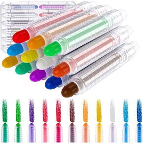 sidewalk chalk for kids, sidewalk chalk for toddlers 1-3 nontoxic,chalk holder for chalkboard (12 colours)