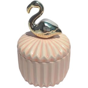 White Decorative Boxes With Lids-Multiple Pattern Colors Trinket Box-Pink Candy Jar With Lid-Kitchen Storage Small Container (White Gold Elephant 006)
