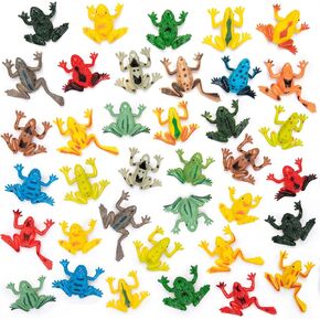 36Pcs Plastic Frogs Toy for Kids, Small Realistic Frog Toys Bulk, Mini Resin Fake Frog Figures for Forest Animals