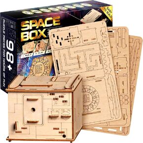 ESC WELT Orbital Box 3D Puzzle for Adults - 3-in-1 Wooden Puzzle Box - Escape Room in a Box - Gift Box Puzzle Game - Model Kit Gift Idea - Brain Teaser Puzzle - Wooden Puzzle for Adults - Brain Teaser