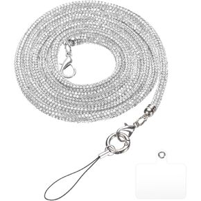uxcell Rhinestone Purse Straps, Crystal Bag Handle Sparkly Replacement Bag Straps for Phone Bag Underarm Bag Shoulder Evening Handbag Tote Pochette Satchel Wedding Party, Black