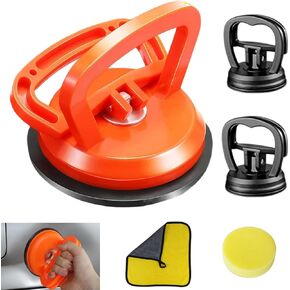 Aimery 3 Pack Dent Puller Kit, Car Dent Puller Suction Cups (1 Large, 2 Small) with Waxing Sponge, Towel for Car Dent Repair, Glass, Steel, Furniture Lifting, Car Scratch Repair, Home DIY, Car Owners