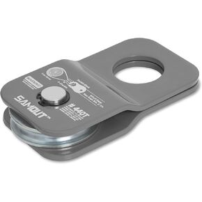 Winch Snatch Block (4.4 US Ton WLL) Recovery Towing Pulley System for Synthetic Rope or Steel Cable with Max Dia. 2/5in