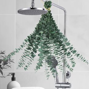 10 Pcs Dried Eucalyptus Stems for Shower, 17'' Natural Real Live Greenery Eucalyptus Leaves Branches Hanging Shower Plant for SPA Home Fragrance Bathroom Table Vase Decor