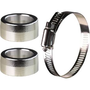 1 Pair of Intermediate Steering Shaft Bushings, Steering Wheel Column Sleeve with One Hose Clamp, Compatible with Dodge Ram 2003-2019 1500/2500/3500/4500/5500 5.9 6.7 G56 Cummins