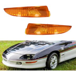 For 1993 1994 1995 1996 1997 1998 1999 2000 2001 2002 Chevy Camaro Front Bumper Signal Side Marker housing Amber Lens 5978552 5978551 GM2521146 GM2520146