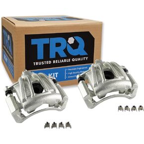 TRQ Front Brake Caliper Set Compatible with 2002-2007 Jeep Liberty