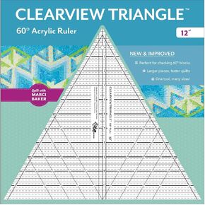 C&T Publishing Notions Ruler Clearview Triangle 60 Degree 12"