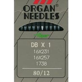 Organ DB X 1 Industrial Needles 16X257 Size 80/12 (10pk)