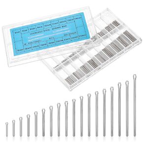 Giantree 360Pcs 6-23MM/0.24-0.91IN Watch Band Link Cotter Pin Assortment, Watch Pins, Stainless Steel Watch Bracelet Pin, Watch Band Pins for Watch Band Repair Kit Dia. 0.9MM/0.04IN