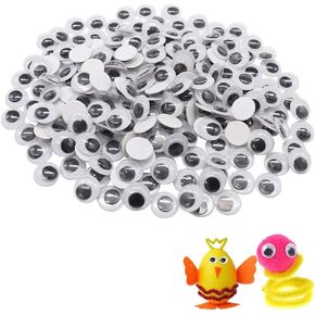 200pcs Wiggle Googly Eyes 15mm Self Adhesive Animal Sticker for DIY Scrapbooking Crafts Toy Accessories