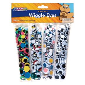 Creativity Street Wiggle Eyes Multi-Pack, 500-Piece Pack (AC3435)