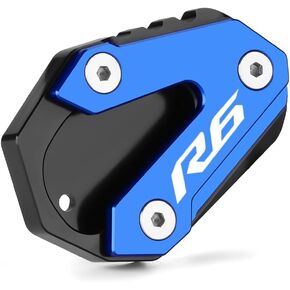 Motorcycle Side Stand Extension Kickstand Plate Compatible With YAMAHA YZF R6 600 2013 2014 2015 2016 2017 2018 2019 2020 2021 2022 | Foot Pad Support YZFR6 YZF-R6 Accessories (red)