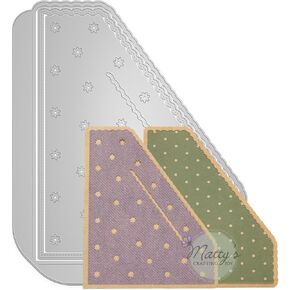 Matty’s Crafting Joy Patterned Journal Pocket Die Cut Set of 3, Scalloped Edge Pocket, Metal Cutting Dies for Card Making, Albums, Journals, Planners. Paper Crafting Dies, Scrapbooking Supplies