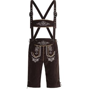 LMYOVE Mens Lederhosen Oktoberfest Costume, Men's German October Festival Suspenders Costumes Outfit for Adult