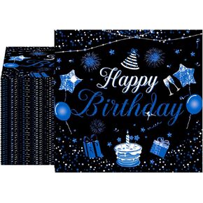 40PCS Happy Birthday Napkins Black and Red Party Decorations Red Black Paper Napkins Beverage Dessert Napkins for Men Women Brithday Wedding Baby Shower 2 Ply
