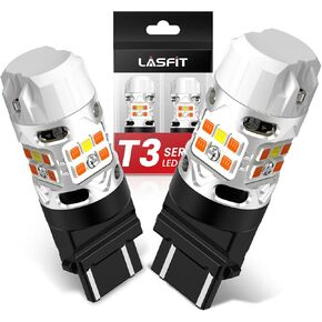 LASFIT 3157CK LED لمبة Switchback 3057CK 4057CK 4157CK فقط لمقبس CK ثنائي اللون أبيض/كهرمان LED مصباح إشارة الانعطاف CANBUS خالي من الأخطاء مضاد فرط فلاش لمبة (2 قطعة) in Kuwait