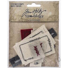 Tim Holtz Idea-ology STITCHED SCRAPS IDEA 14/PKG, us:one size