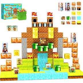 Magnetic Blocks-Building Toys Games Elements,Magnet Toys for Boys & Girls Ages 3-5 5-7 6-8,Creative Montessori Sensory Toys,Fun Birthday Gift for 3+ Years Old