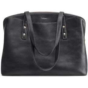 S-ZONE Leather Tote Bag for Women Large Capacity Work Shoulder Handbags Purses