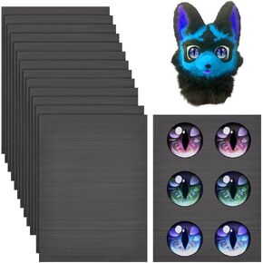 NBEADS Fursuit Eye Plastic Mesh Roll, 59x11.8 Inch Printable PVC Mesh Canvas Sheets 0.3mm Thicken Waterproof Plastic Net for Furry Costume Roleplay Fursuits Sculpting Props Handicrafts, White