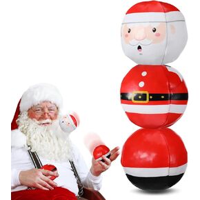 Civaner 3 Pcs Christmas Juggling Balls for Beginners 2.5 Inch Santa Claus Juggling Balls Xmas Circus Balls Soft Easy Juggle Balls for Adults, Easy to Grip