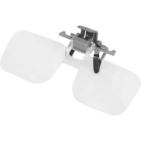 Clip-on 2X Reading Magnifier Acrylic Lens Headwear Magnifying Glass for Elderly Vision Impaired or Low Vision People Reading, Sewing, Craft