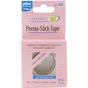 Pellon Double-Sided Perma-Stick Tape, 5/8-Feet x 21-Feet, Clear