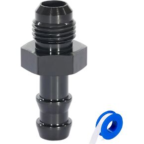 8AN Male Flare to 1/2 Hose Barb Straight Fitting Adapter Aluminum Black， Push Hose Barb Fitting Adapter