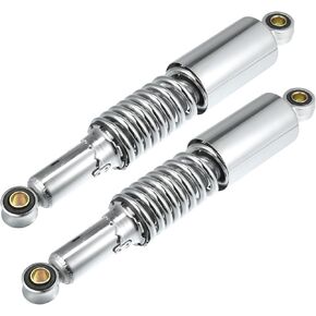 Motorcycle Rear Suspension Shock for Honda CB400ss / Rear Air Suspension Shocks Struts Spring/Durable Metal / 1 Pair Silver Tone