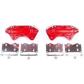Power Stop Front S2634 Pair of High-Temp Red Powder Coated Calipers For Lexus LX470 1998-2002, Toyota Land Cruiser 1998-2002 [Model Specific]