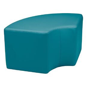 Sprogs 18" H Structured Quarter Round Stool -Flexible Modular Collaborative Soft Seating for Office, Home, Lounge and School Classrooms with Durable Frame -Teal