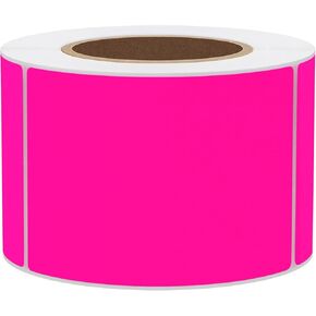 Hybsk 2x3 Inch Color-Code Labels Fluorescent Green Sticker Rectangle 300 Labels Per Roll (Fluorescent Green)