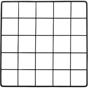 PATIKIL 16x8 Inch Wall Grid Panel, Metal Wire Photo Wall Decorative Grid for Photo Display Hanging Picture Memo Home Decorations, Black