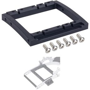 1/10 RC Servo Mount Bracket,LCG Frame Bumper Mounts,Steering,Winch Dual Servo Mounts for 1/10 RC Rigs Crawler Capra SCX10 II Axle Comp TGH Rails LCG Chassis Kit Upgrade Part (Black)