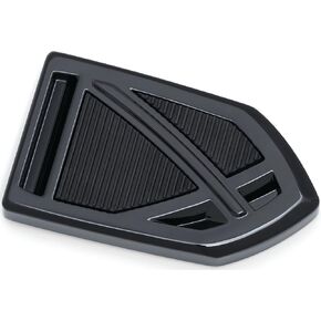 Kuryakyn 5749 Phantom Brake Pedal Pads for Harley-Davidson Motorcycles, Premium EPDM Rubber and 1 Bolt Install, Gloss Black