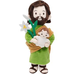 St. Joseph and Child Jesus Plush 13.7" H，Renaissance Collection Decoration Stuffed Doll for Kids Plush Figure