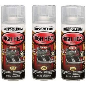 Rust-Oleum Automotive 260771 11-Ounce 2000 Degrees High Heat Spray, Gloss Clear (3-(Pack))