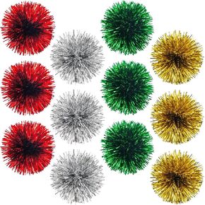 CT CRAFT LLC 4" * 12 Count Self-Adhesive Tinsel Bows Gift Wrap Accessory - Silver for Gift Wrapping Holiday Christmas Birthday Party in Kuwait