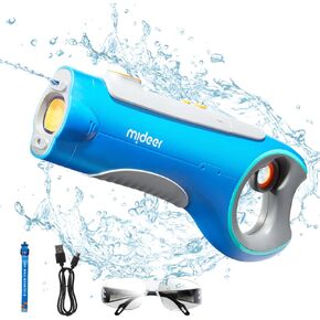Mideer Electric Water Gun for Kids Adults, 230 Blasts Rechareable Squirt Gun Up to 26Ft, Automatic Water Reload, IPX7 Waterproof Powerful Water Blaster Toys Outdoor Beach Pool for Kids (Orange)