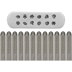 ImpressArt - Mini Birth Flowers Signature Stamp 12 Pack, 4mm