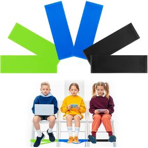 Chair Bands - 6PCS Chair Bands for Kids with Fidgety Feet, Classroom Must Haves, Kick Bands for Classroom Chairs, Chair Bands for Classroom, ADHD Sensory Flexible Bands for Under Desk for Kids