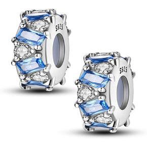 Andora 925 sterling silver Clip Spacer Charm for Bracelet Clip Lock Stopper Bead Spacer European Openable Beads 2Pcs