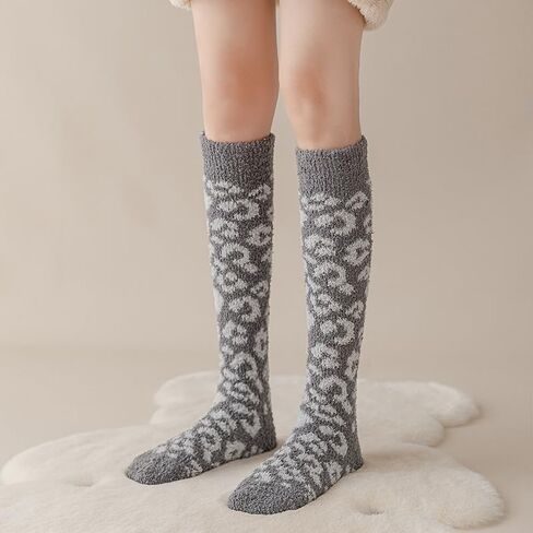 Velice Fuzzy Socks for Women 3 Pairs Knee High Fluffy Soft Warm Stocking Cozy Slipper Plush Winter Long Christmas Socks in Kuwait