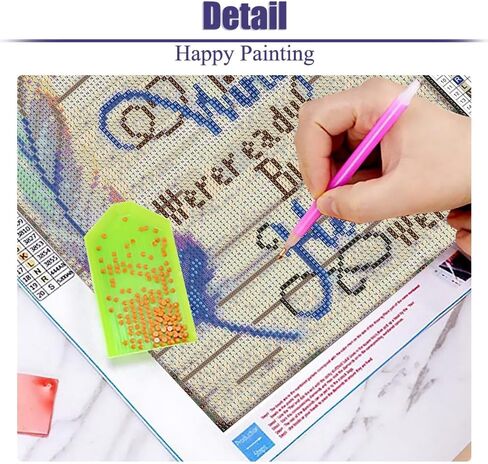 BOHADIY Hummingbird Diamond Painting Kits for Adults - Inspirational Diamond Art Kits for Adults Beginner, DIY Full Drill Diamond Dots Paintings with Diamonds 5D Gem Crafts for Adults Wall Decor in Saudi Arabia